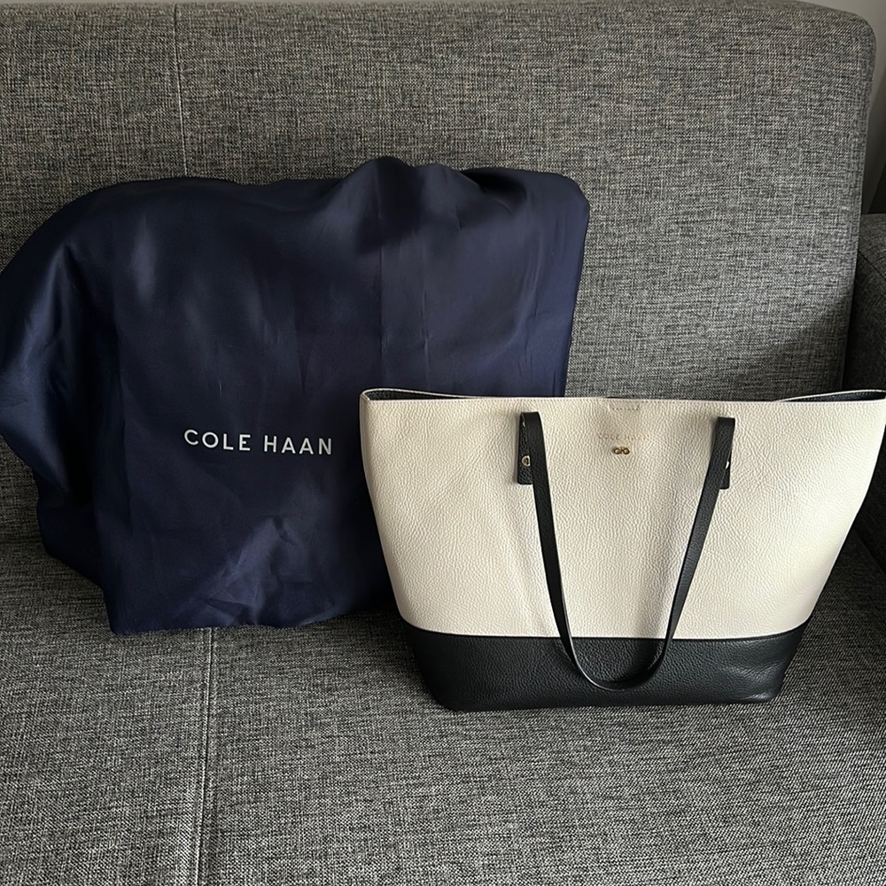 Cole Haan bag Black and off white with dust bag